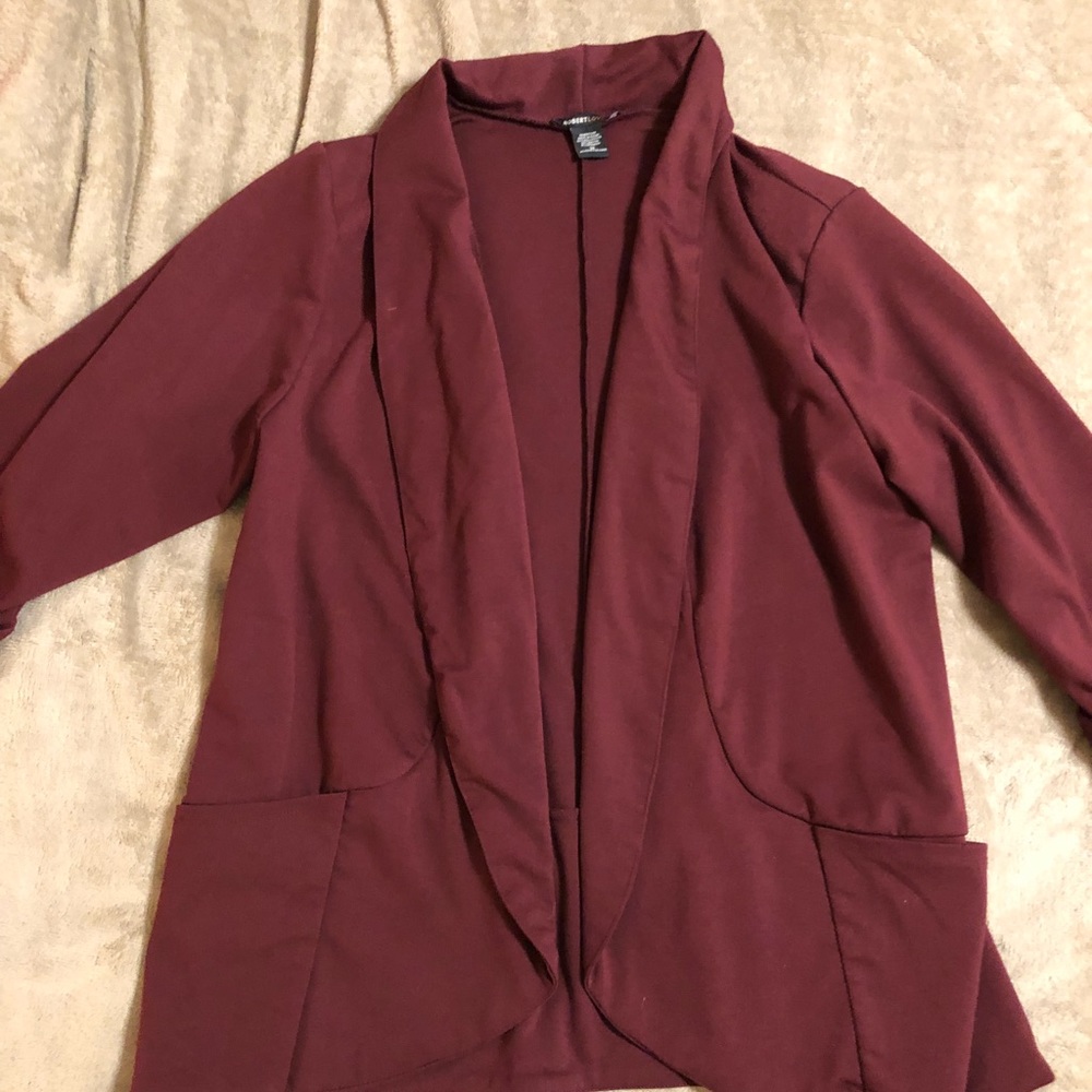 Burgundy blazer